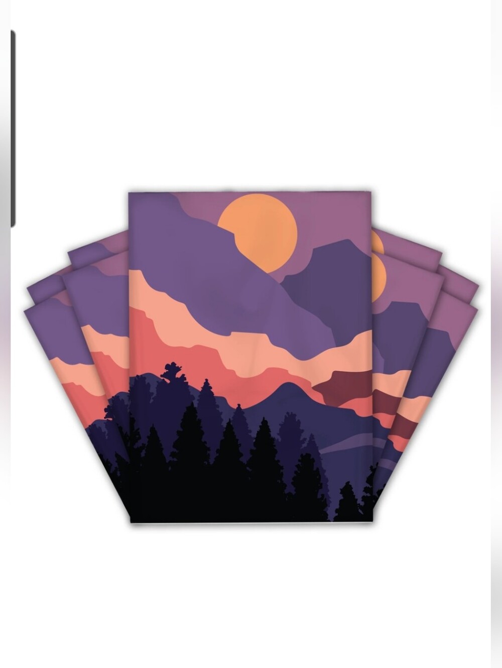 25ct 10x13 MOUNTAIN SUNSET POLY MAILERS